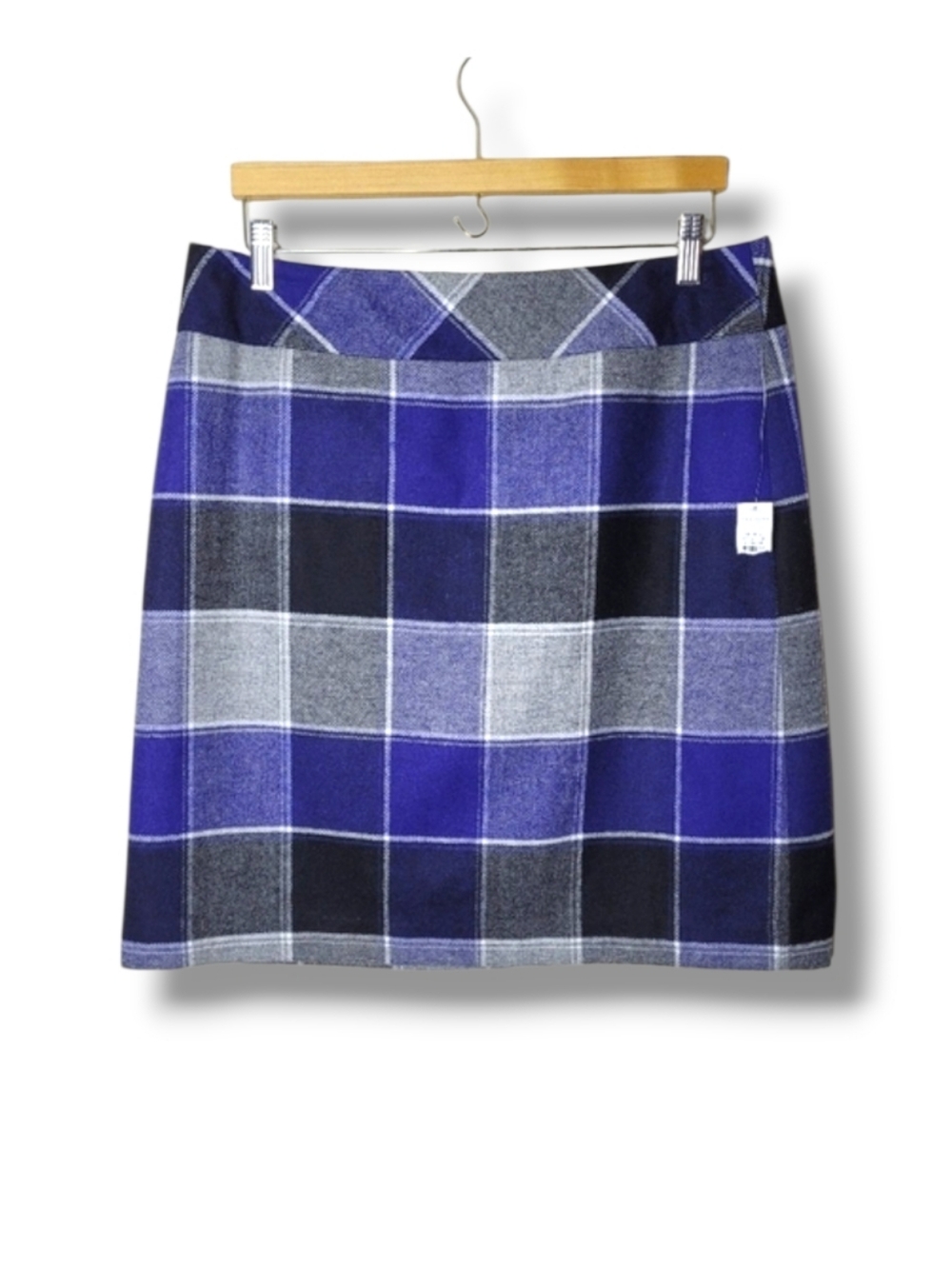 Talbots Plaid Knit Mini Skirt Size 12 NWT